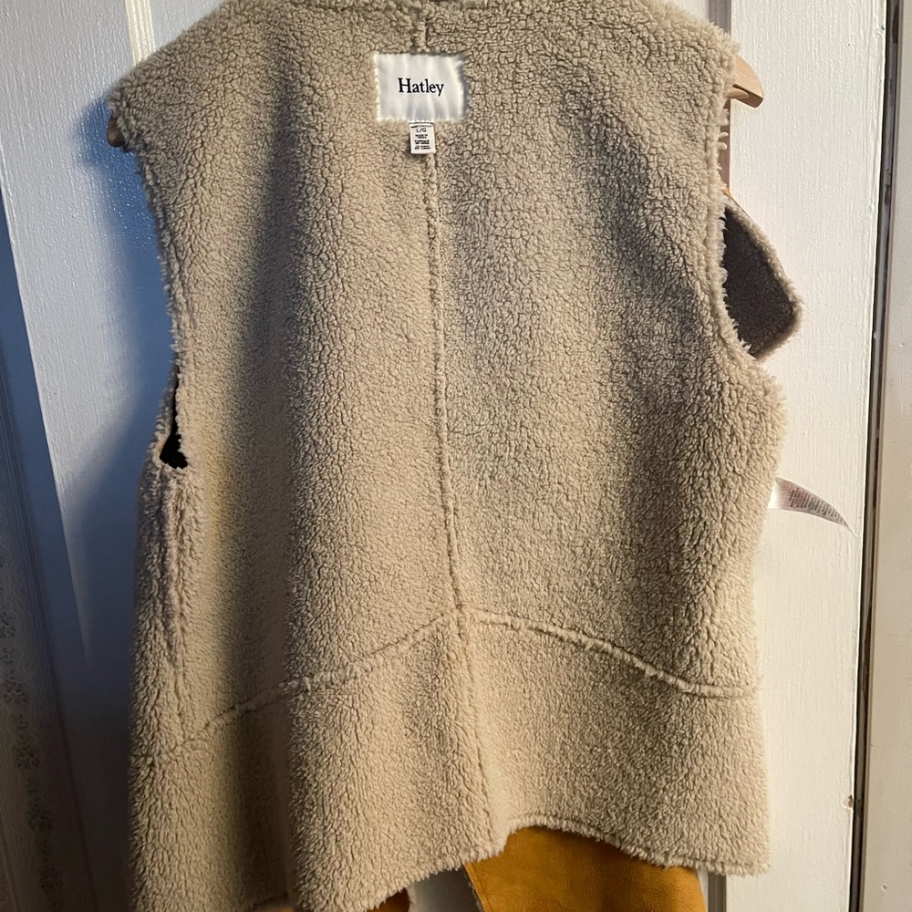 Hatley Tan Sherpa/faux suede Vest